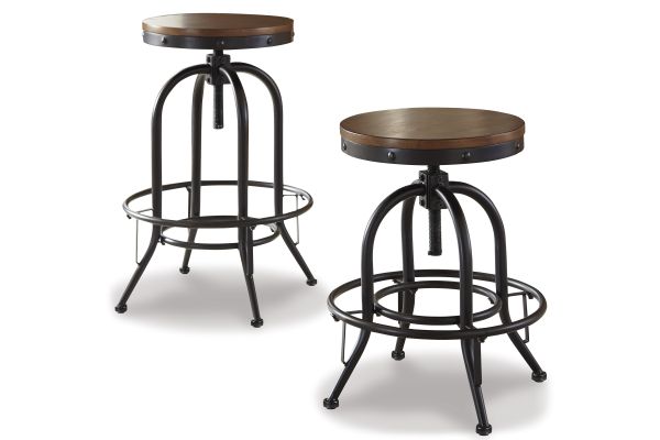 Valebeck Counter Swivel Height Bar Stool Set of Two