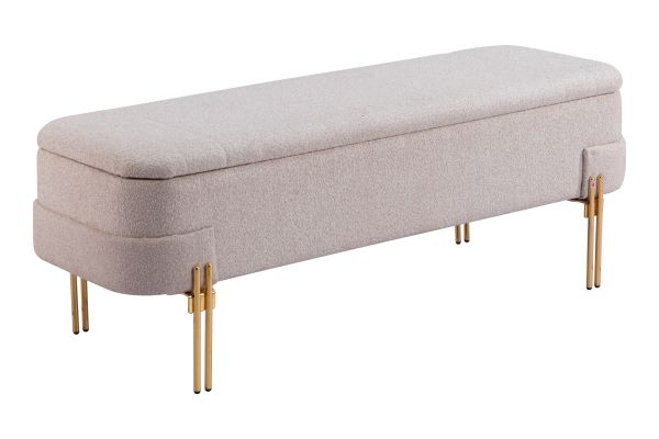 Lebreton Storage Bench Oatmeal Beige