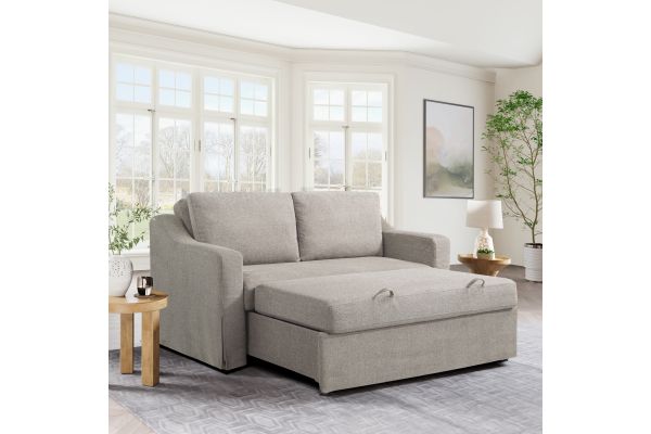 Serta Harvard Convertible Loveseat in Flax