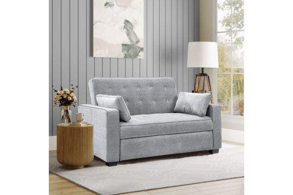 Serta Atherton Queen Convertible Sofa in Light Grey
