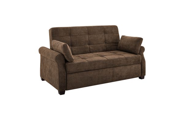Serta Hailey Queen Convertible Sofa in Brown