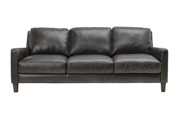 Waco Grey Leather Sofa