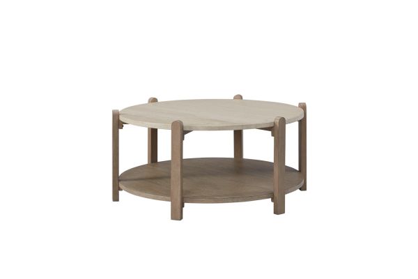 Trilogy Stone Top Cocktail Table - Toffee