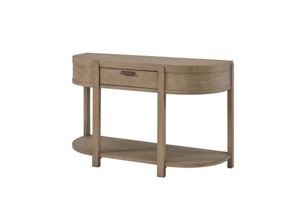 Trilogy Curved 1-Drawer Console Table - Toffee