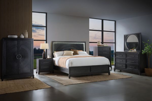 Meredith Black 3-Piece King Bedroom Set 