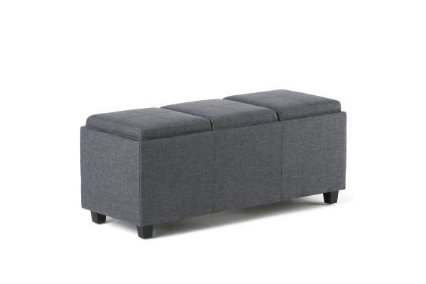 Avalon Storage Ottoman - Grey