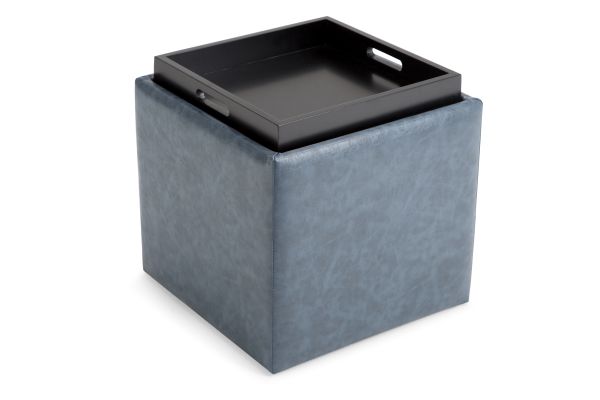 Rockwood Cube Storage Ottoman with Tray