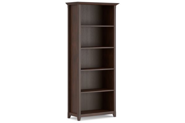 Amherst 30-inch 5 Shelf Bookcase - Russet Brown