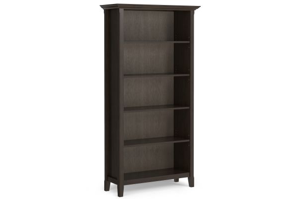 Amherst 36-inch 5 Shelf Bookcase - Hickory Brown