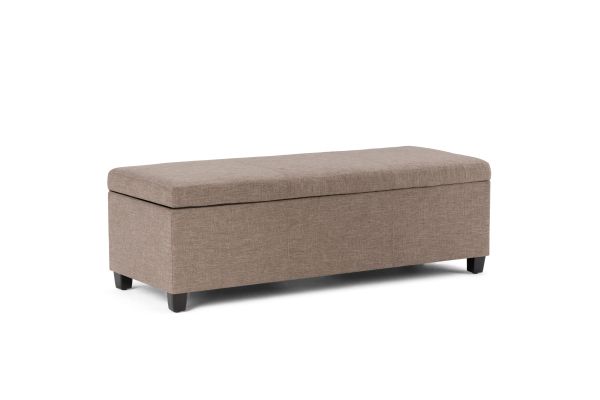 Avalon Storage Ottoman Bench - Fawn Brown