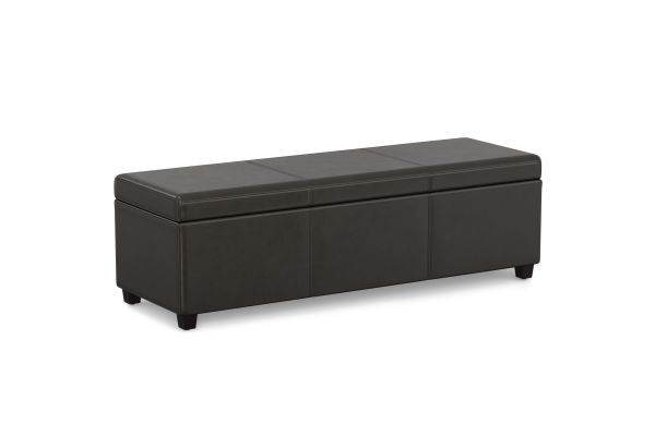 Avalon Extra Large Storage Ottoman Bench - Tanners Brown