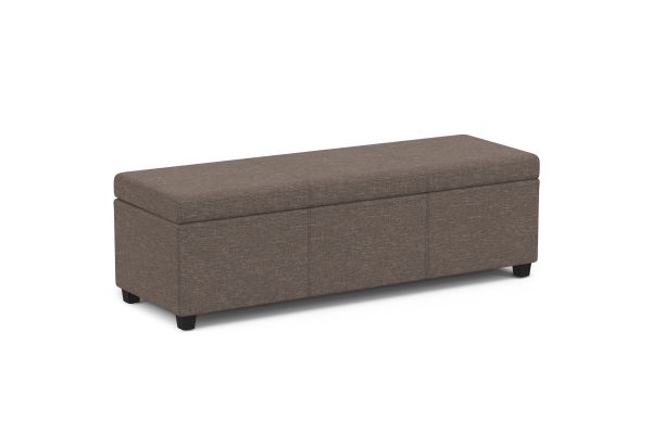 Avalon Extra Large Storage Ottoman Bench - Fawn Brown