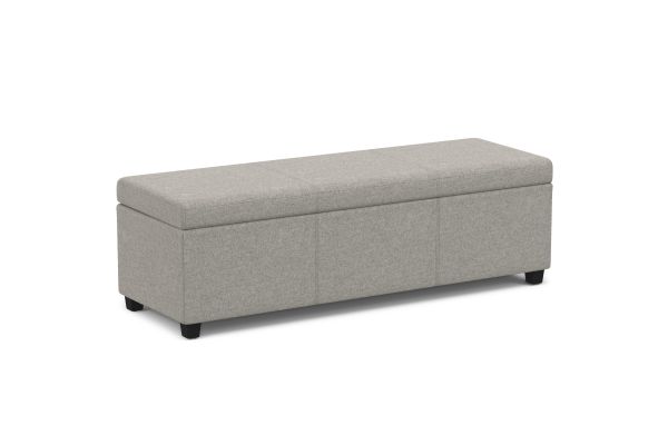 Avalon Extra Large Storage Ottoman Bench - Cloud Grey
