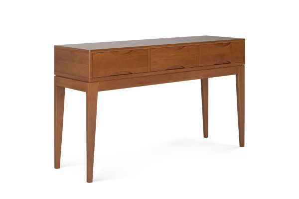 Harper Console Sofa Table - Teak Brown