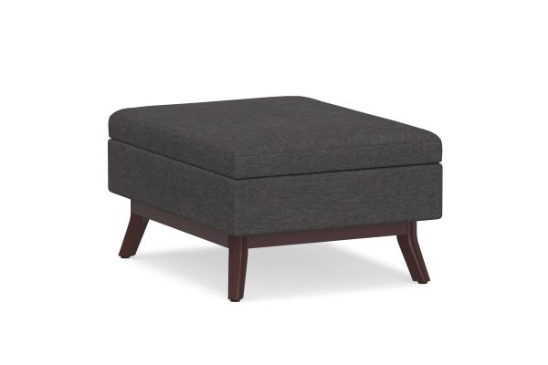 Owen Coffee Table Storage Ottoman - Slate Grey