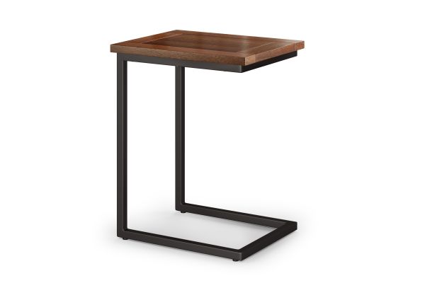 Skyler Wide C Side Table - Dark Cognac