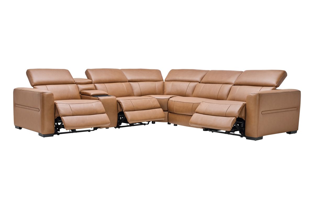 Ford 6-Piece Leather Dual Power Reclining Sectional 3