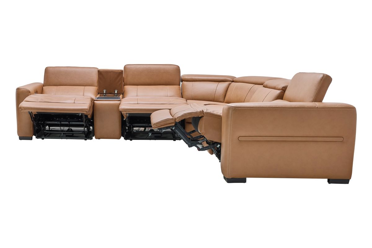 Ford 6-Piece Leather Dual Power Reclining Sectional 10