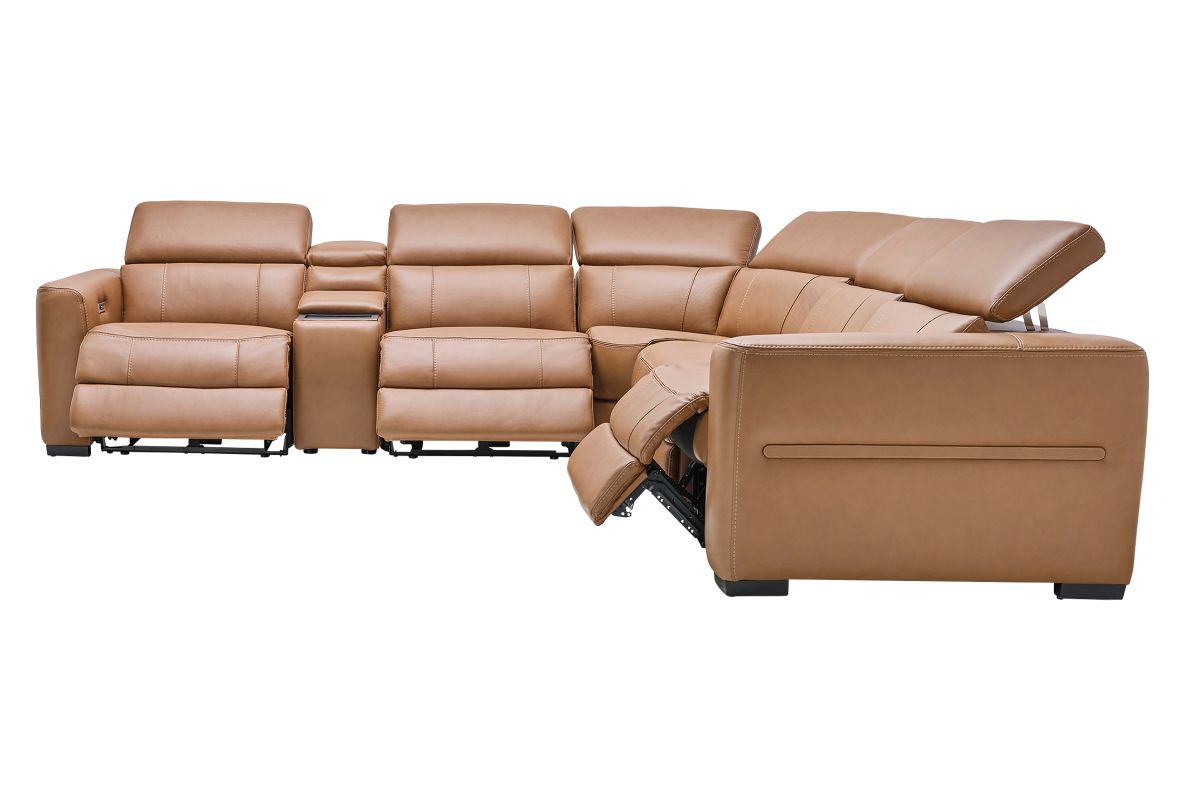 Ford 6-Piece Leather Dual Power Reclining Sectional 8