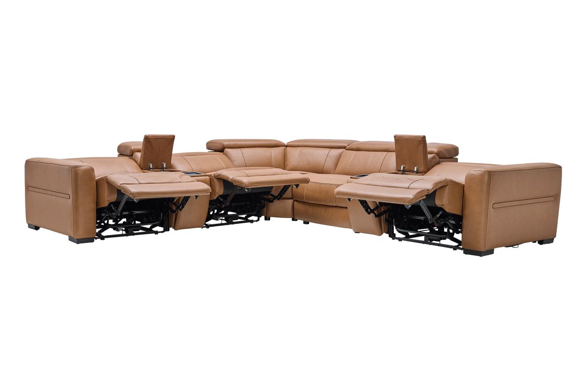 Ford 7-Piece Leather Dual Power Reclining Sectional 6