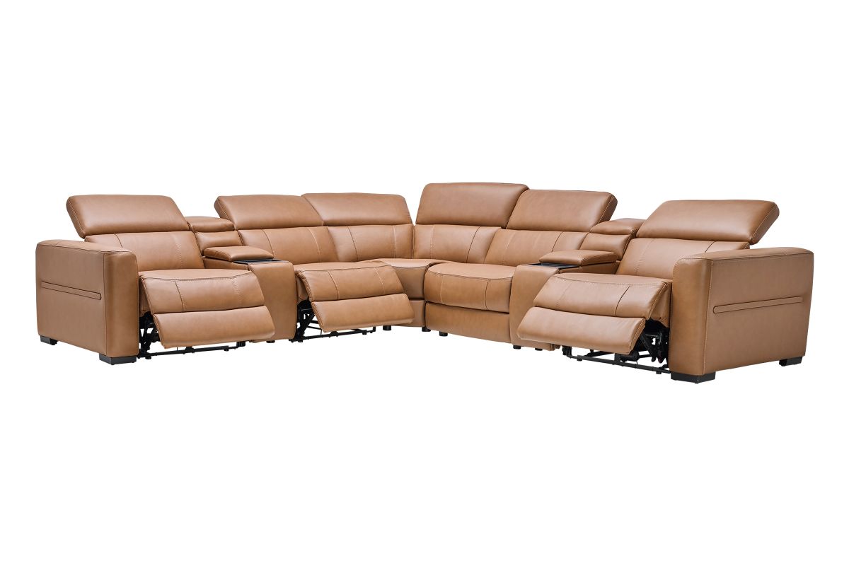 Ford 7-Piece Leather Dual Power Reclining Sectional 3