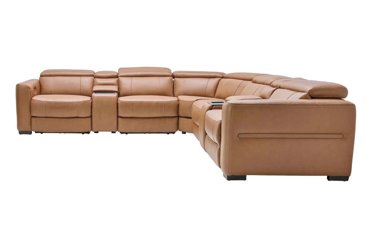 Ford 7-Piece Leather Dual Power Reclining Sectional 7