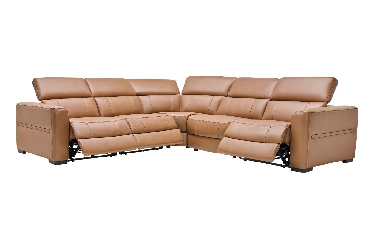 Ford 5-Piece Leather Dual Power Reclining Sectional 3