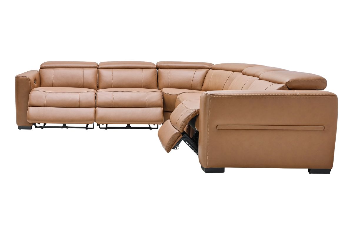 Ford 5-Piece Leather Dual Power Reclining Sectional 10