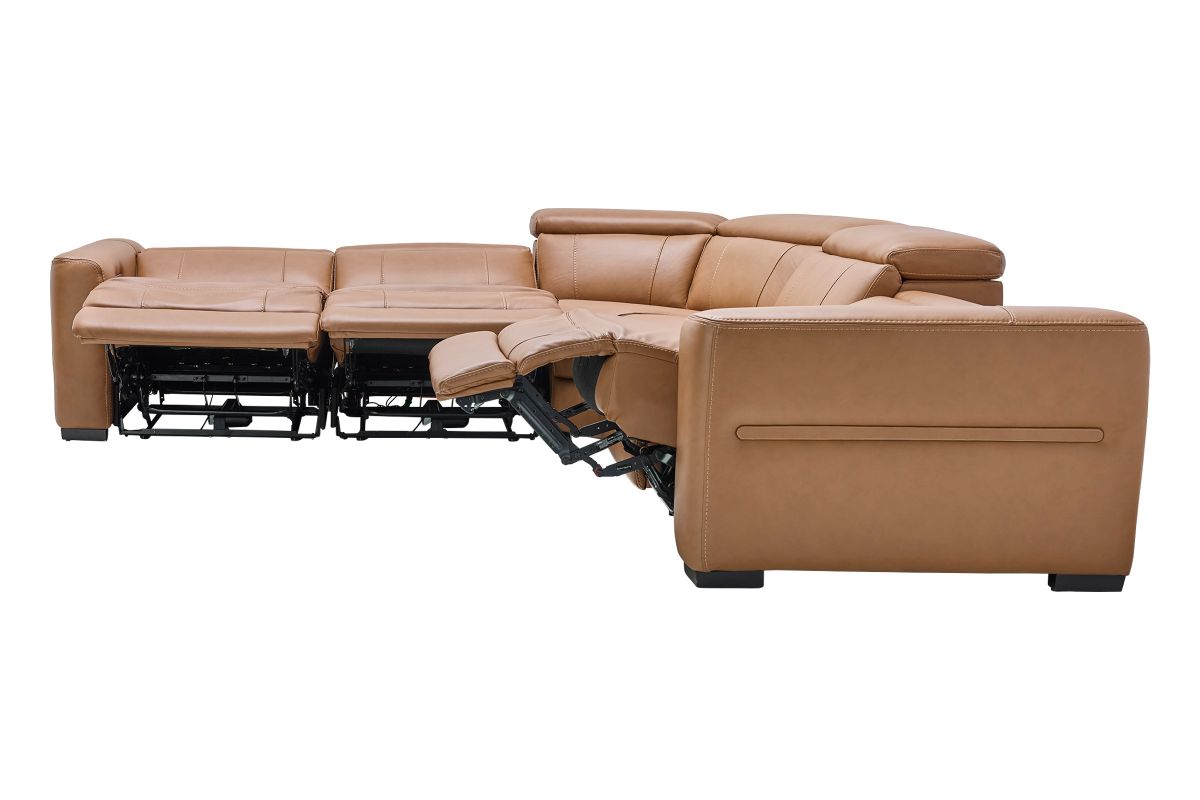 Ford 5-Piece Leather Dual Power Reclining Sectional 11