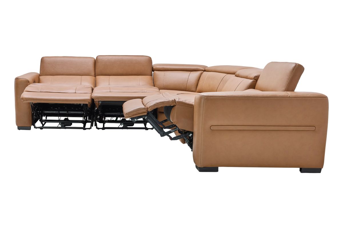 Ford 5-Piece Leather Dual Power Reclining Sectional 7