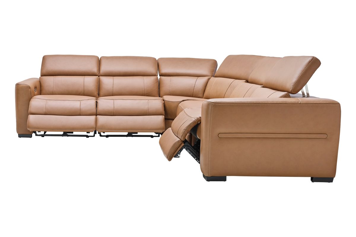 Ford 5-Piece Leather Dual Power Reclining Sectional 9