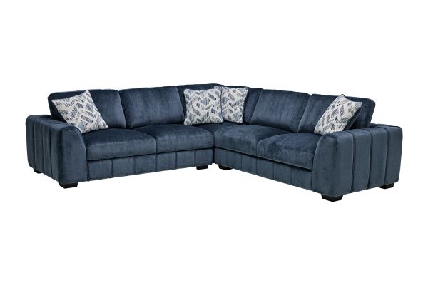Overnight Blue 3-Piece Sectional