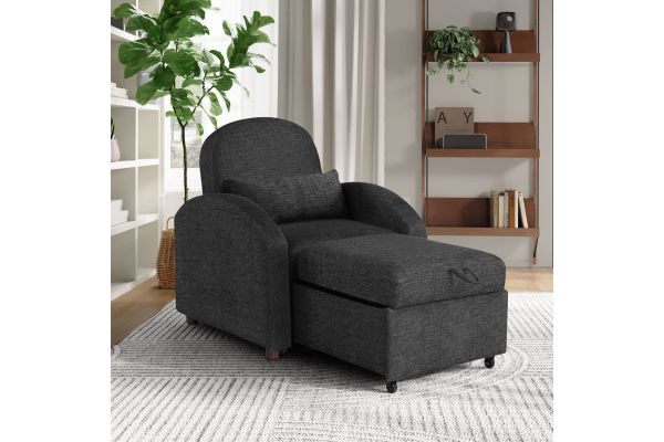 Serta Tamson Convertible Chair in Black