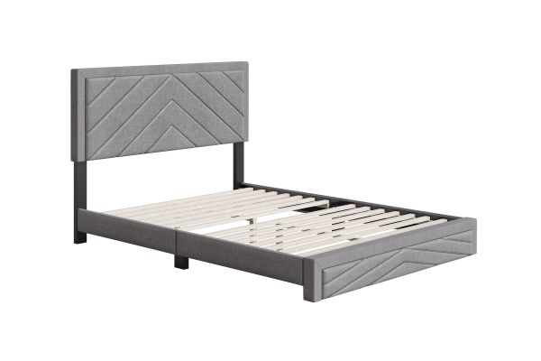 Batavia Full Platform Bed - Grey