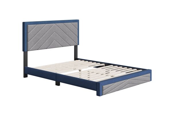 Batavia Queen Platform Bed - Blue
