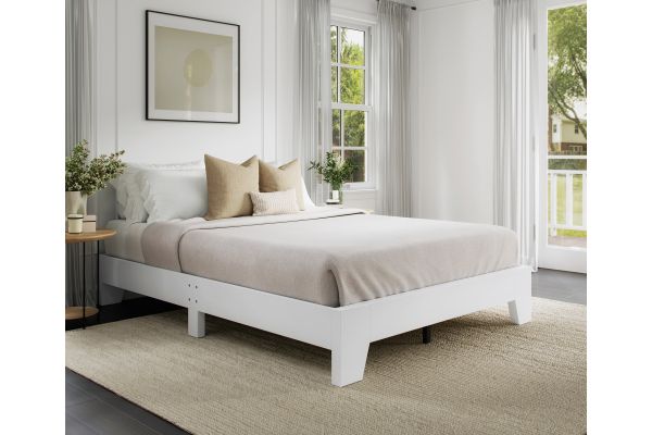 Moreno Queen Platform Bed - White