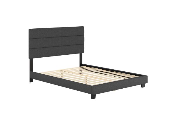 Sardinia Queen Platform Bed - Charcoal