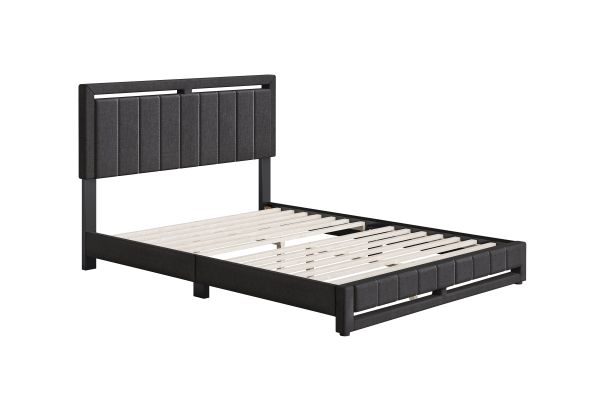 Shiloh Queen Platform Bed - Charcoal
