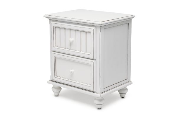 Monaco 2 Drawer Nightstand - White