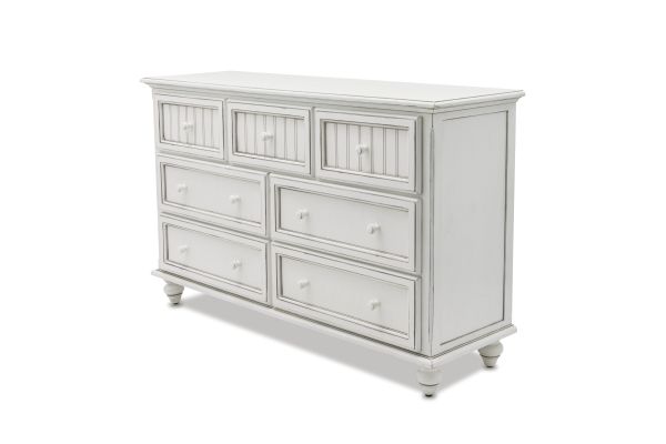 Monaco 7 Drawer Dresser - White
