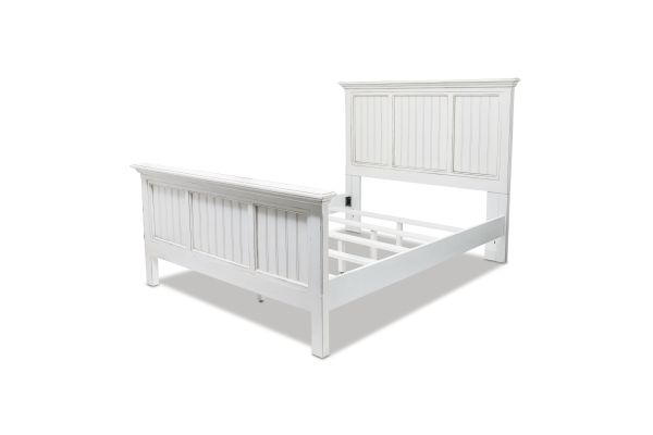 Monaco Queen Bed - White
