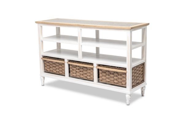Island Breeze 3-Basket Entertainment Center