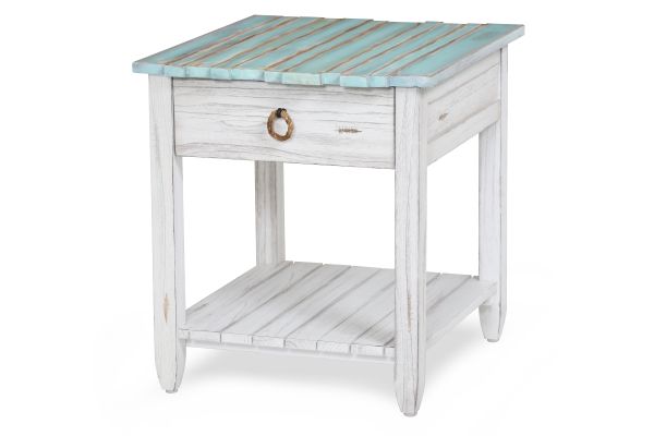 Picket Fence End Table - Blue