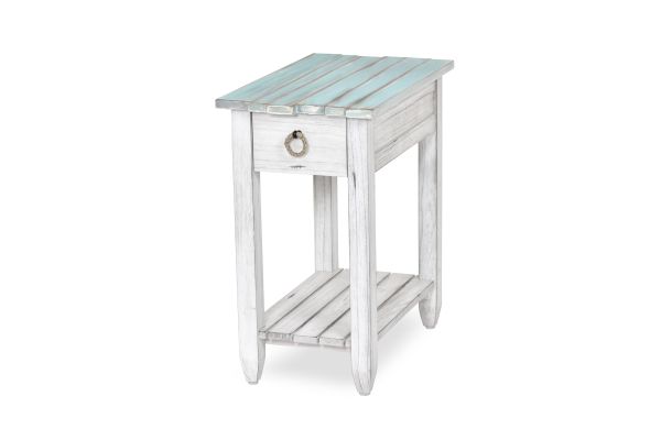 Picket Fence Chairside Table - Blue