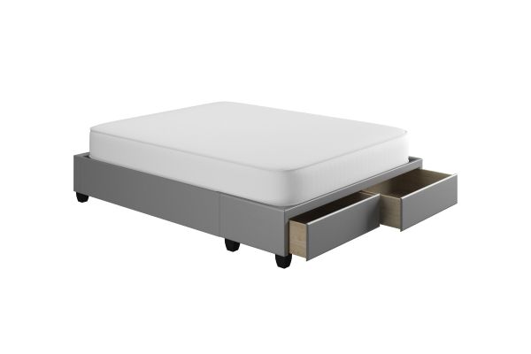 Piazza Full Platform Base with Drawers - Grey