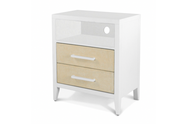 Miramar 2 Drawer Woven Nightstand 