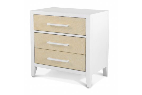Miramar 3 Drawer Woven Nightstand