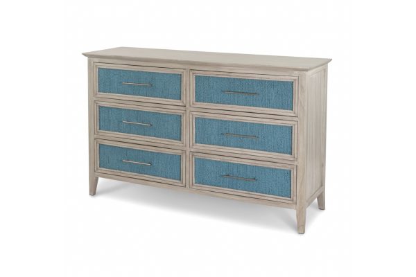 Ocean Isles 6 Drawer Woven Dresser 