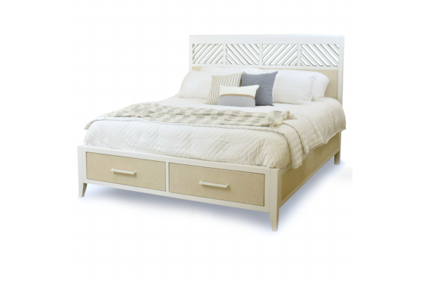 Miramar Queen Woven Storage Bed Coastal Elegance 