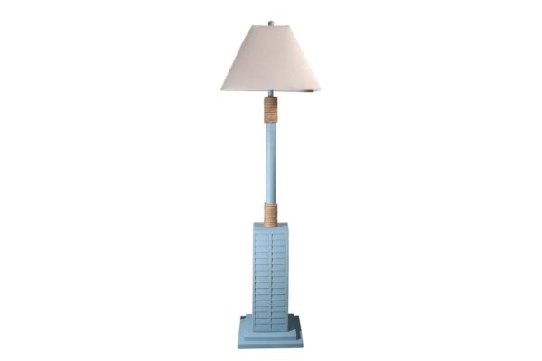 Lux Lighting  63'' Coastal Blue Shutter Floor Lamp - 3 Way Switch